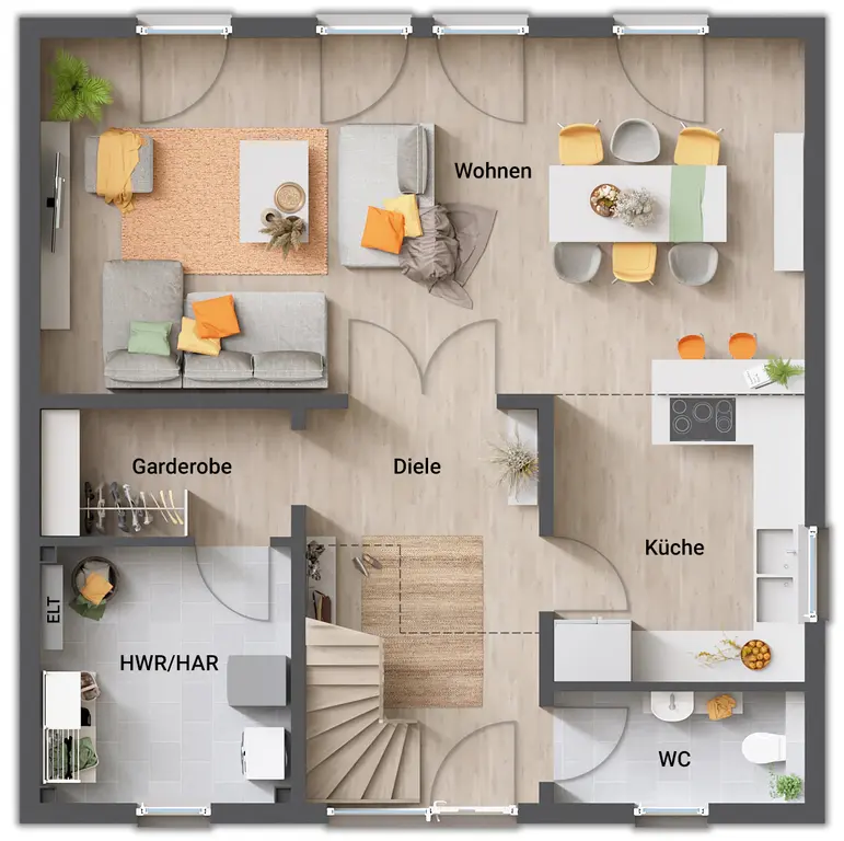 Grundriss-Stadthaus-Stadtvilla-145-ZD-EG-01
