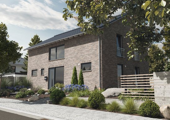 Landhaus-142-modern-Strasse-Klinker-Kohle