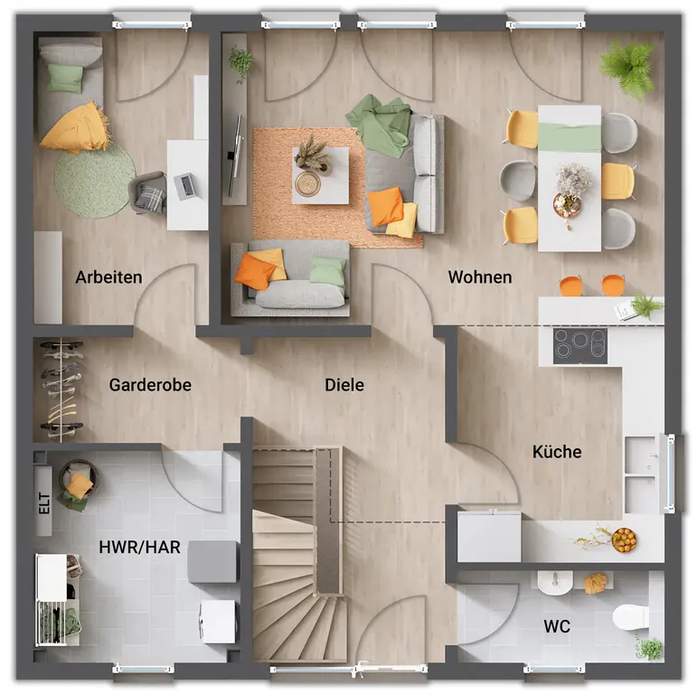 Grundriss-Stadthaus-Stadtvilla-145-ZD-EG-zusaetzliches-Zimmer-mit-Keller-01