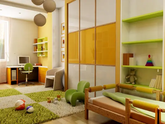 Fotolia_2236501_Subscription_L Kinderzimmer mit Kleiderschrank