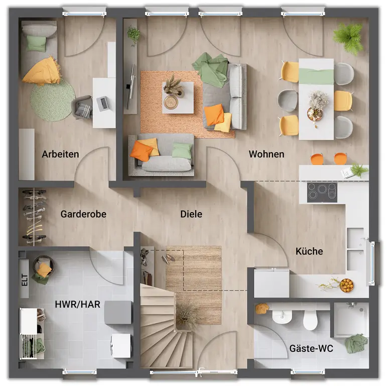 Grundriss-Stadthaus-Stadtvilla-145-ZD-EG-zusaetzliches-zimmer-gaeste-wc-01